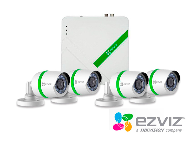 KIT 4X4 EZVIZ BD-2404B1 DVR720P + 4BUL720P+4CBL+DD1TB HDTVI